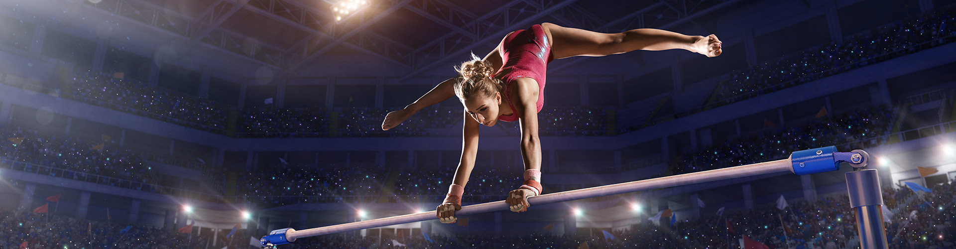 gymnast on a pole